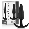 BLACK&SILVER - HANSEL SILIKON-ANALSPLUG MIT KLEINEM GRIFF - Vanelion Paradise