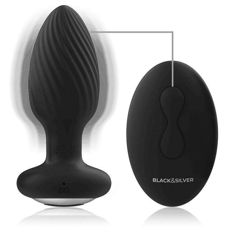 BLACK&SILVER - WELLS PLUG SILIKON ANAL ROTATOR FERNBEDIENUNG - Vanelion Paradise