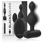 BLACK&SILVER - TUCKER KLEINE ANALSTECKER AUS SILIKON MIT FERNBEDIENUNG - Vanelion Paradise