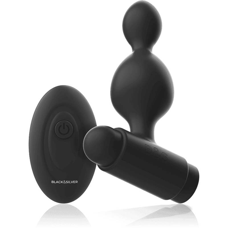 BLACK&SILVER - TUCKER KLEINE ANALSTECKER AUS SILIKON MIT FERNBEDIENUNG - Vanelion Paradise