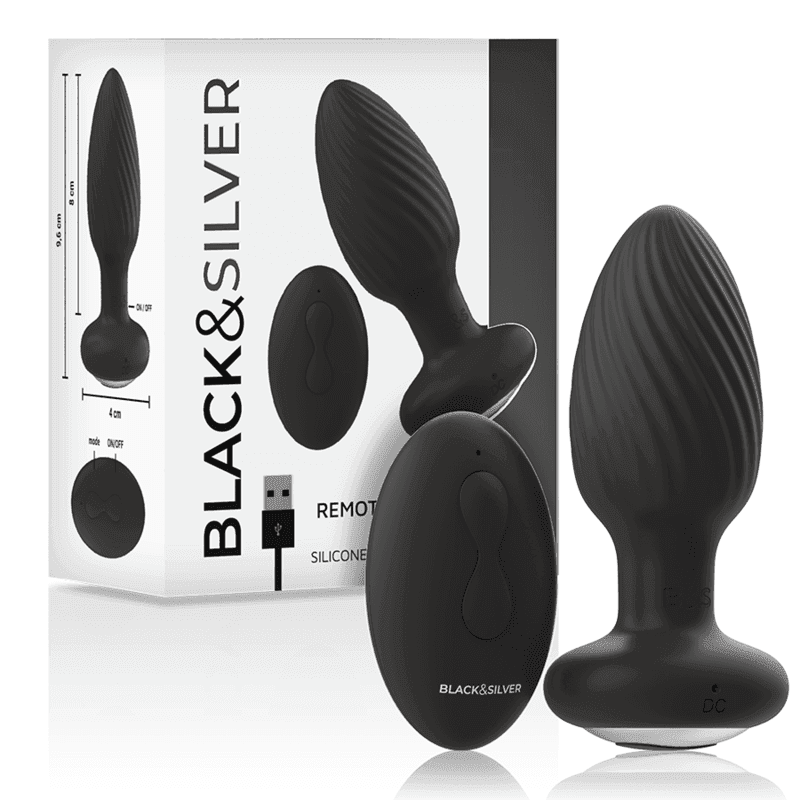 BLACK&SILVER - WELLS PLUG SILIKON ANAL ROTATOR FERNBEDIENUNG - Vanelion Paradise