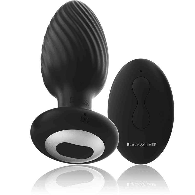 BLACK&SILVER - WELLS PLUG SILIKON ANAL ROTATOR FERNBEDIENUNG - Vanelion Paradise