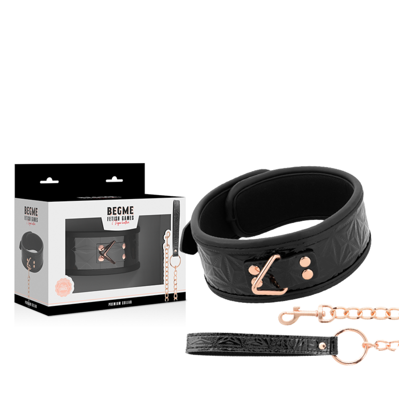 BEGME - BLACK EDITION PREMIUM VEGANER LEDERHALSBAND