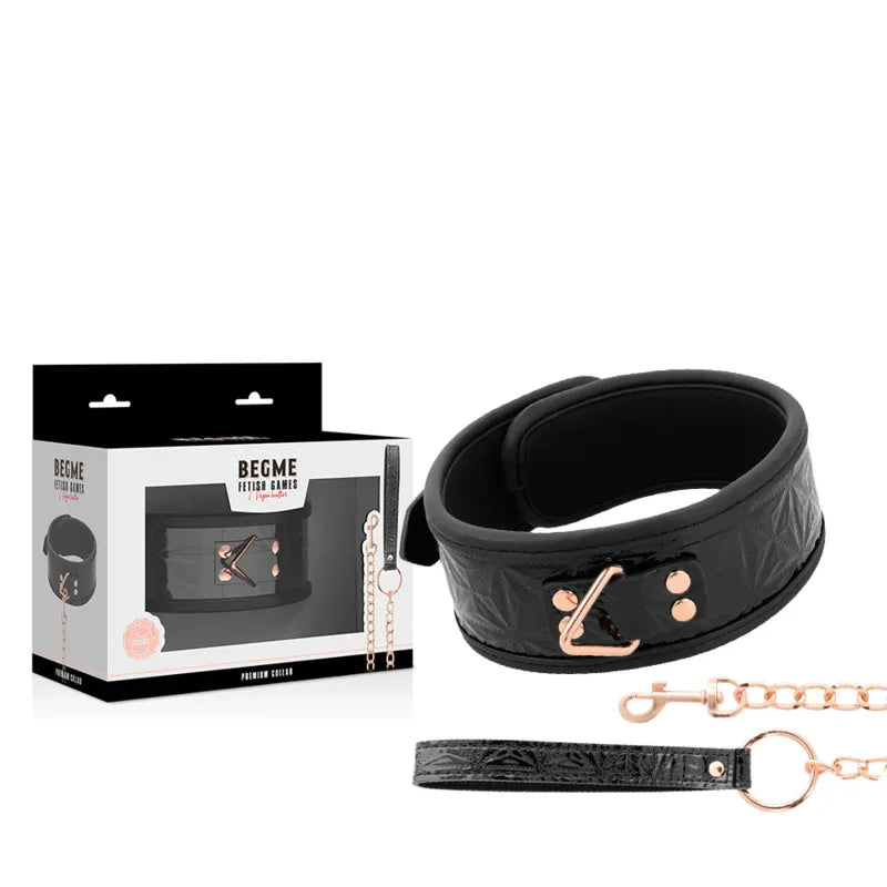 BEGME - BLACK EDITION PREMIUM VEGANER LEDERHALSBAND - Vanelion Paradise