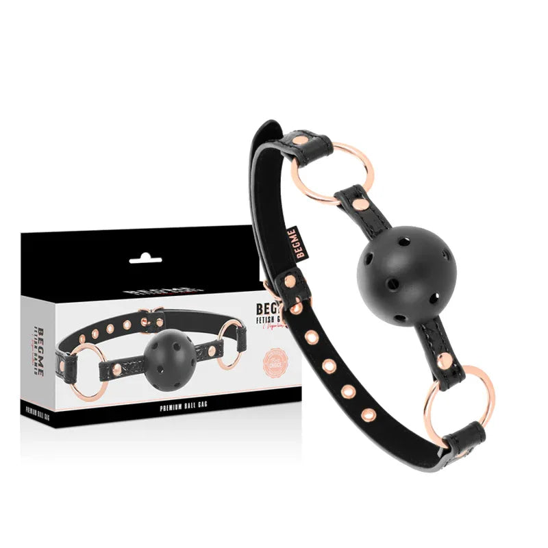 BEGME - BLACK EDITION BALLKNEBEL VEGANES LEDER - Vanelion Paradise