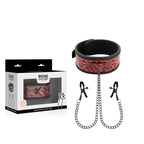 BEGME - RED EDITION HALSBAND MIT NIPPELKLEMMEN MIT NEOPRENFUTTER - Vanelion Paradise