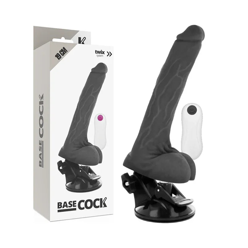 BASECOCK - REALISTISCHER VIBRATOR MIT FERNBEDIENUNG NATÜRLICH 19 CM -O- 4 CM - Vanelion Paradise