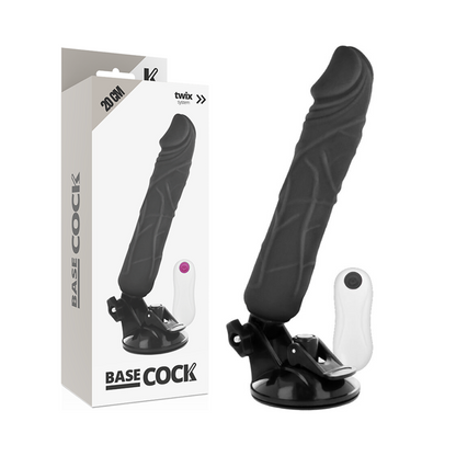 BASECOCK - REALISTISCHER NATÜRLICHER FERNBEDIENUNGSVIBRATOR 20 CM -O- 4 CM