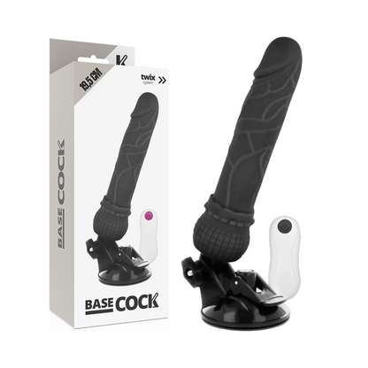 BASECOCK - REALISTISCHER NATÜRLICHER FERNBEDIENUNGSVIBRATOR 19.5 CM -O- 4 CM