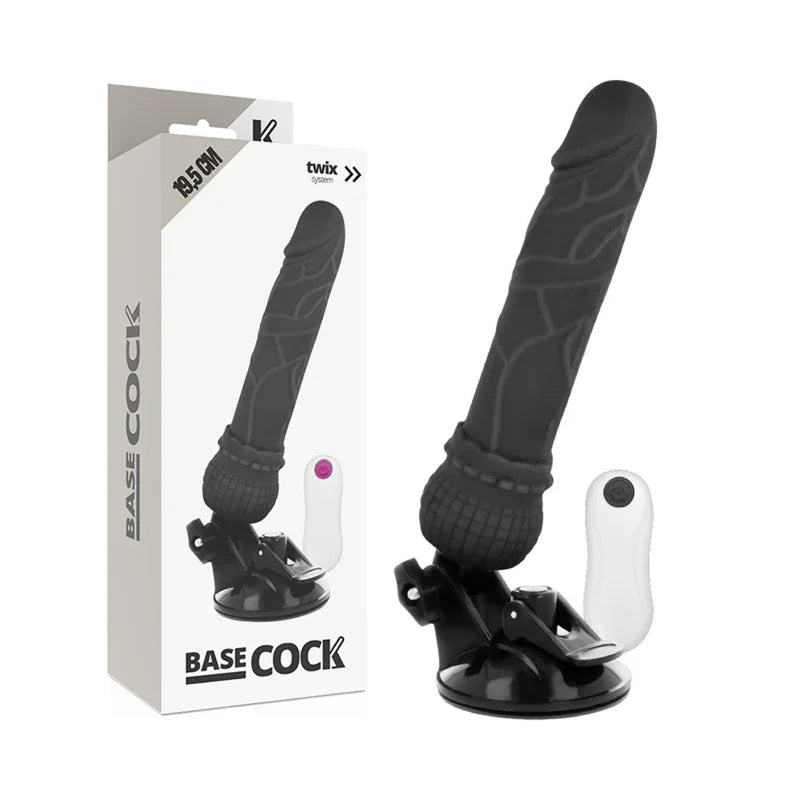 BASECOCK - REALISTISCHER NATÜRLICHER FERNBEDIENUNGSVIBRATOR 19.5 CM -O- 4 CM - Vanelion Paradise