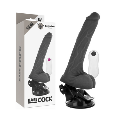 BASECOCK - ARTIKULIERBARER VIBRATOR NATÜRLICH FERNBEDIENUNG 18.5 CM -O- 4 CM