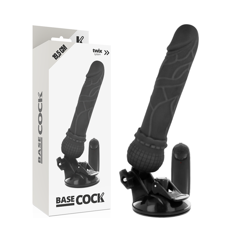 BASECOCK - REALISTISCHER VIBRATOR MIT FERNBEDIENUNG NATÜRLICHER 19.5 CM -O- 4 CM