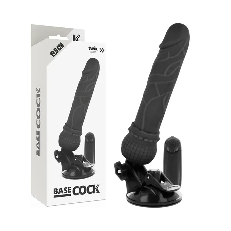 BASECOCK - REALISTISCHER VIBRATOR MIT FERNBEDIENUNG NATÜRLICHER 19.5 CM -O- 4 CM - Vanelion Paradise