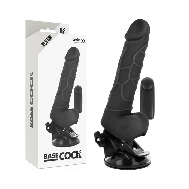 BASECOCK - REALISTISCHER NATÜRLICHER VIBRATOR MIT FERNBEDIENUNG 18.5 CM -O- 4CM - Vanelion Paradise