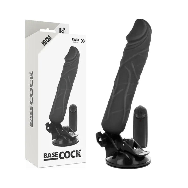 BASECOCK - REALISTISCHER VIBRATOR MIT FERNBEDIENUNG NATÜRLICHER 20 CM -O- 4 CM - Vanelion Paradise
