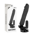 BASECOCK - REALISTISCHER VIBRATOR MIT FERNBEDIENUNG SCHWARZ 20 CM -O- 4 CM