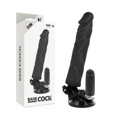 BASECOCK - REALISTISCHER VIBRATOR MIT FERNBEDIENUNG NATÜRLICHER 21 CM -O- 4 CM