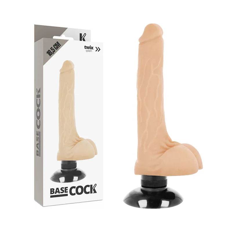 BASECOCK - REALISTISCHER VIBRATOR 2-1 NATÜRLICH 18.5 CM -O- 4 CM - Vanelion Paradise