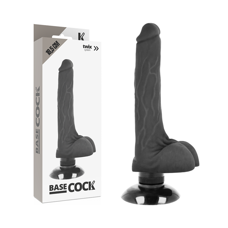 BASECOCK - REALISTISCHER VIBRATOR 2-1 NATÜRLICH 18.5 CM -O- 4 CM