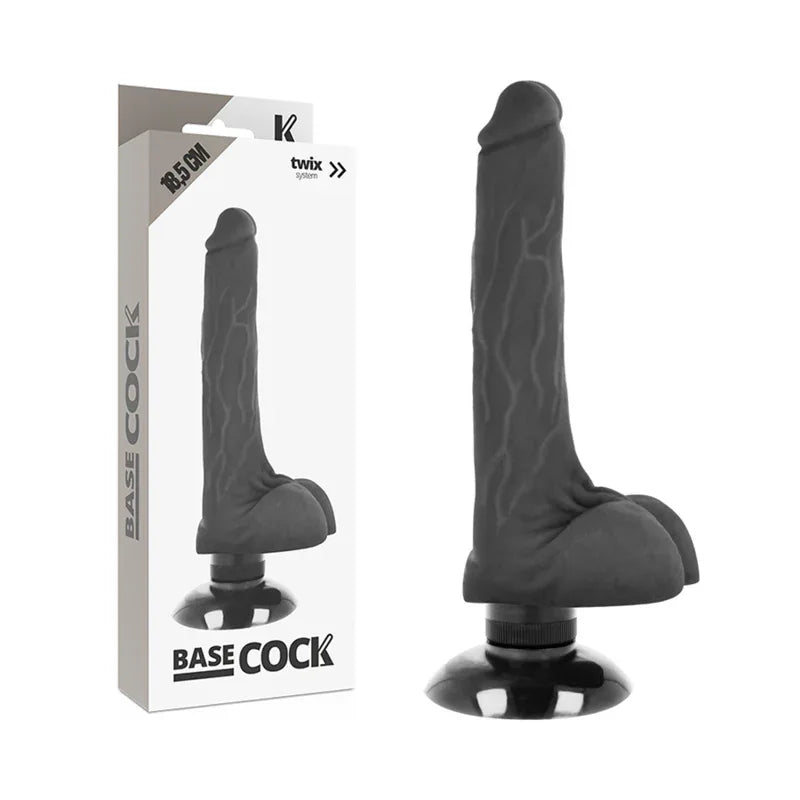 BASECOCK - REALISTISCHER VIBRATOR 2-1 NATÜRLICH 18.5 CM -O- 4 CM - Vanelion Paradise