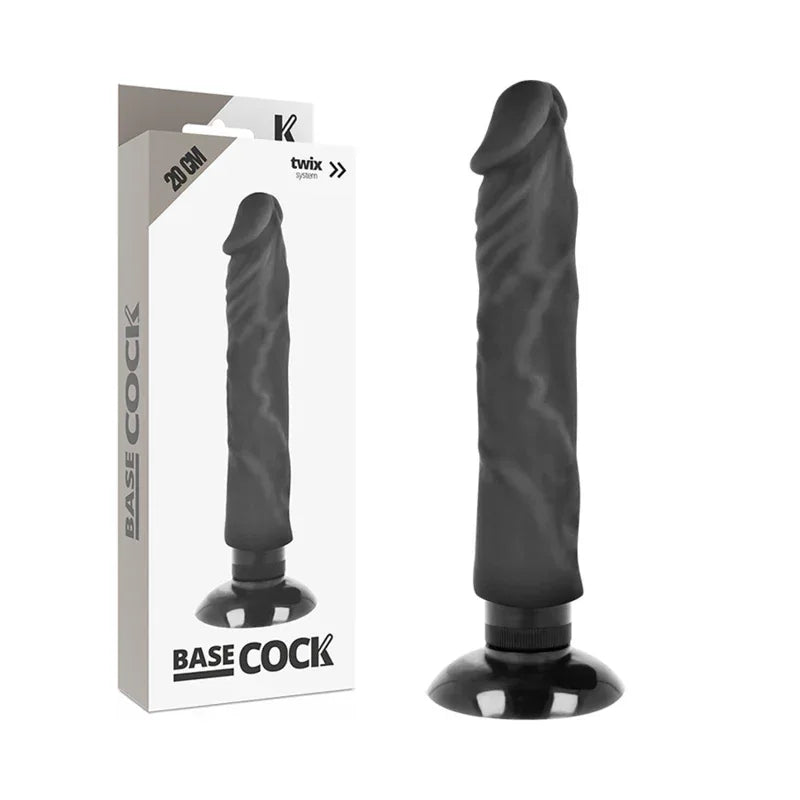 BASECOCK - REALISTISCHER VIBRATOR 2-1 NATÜRLICH 20 CM -O- 4 CM - Vanelion Paradise