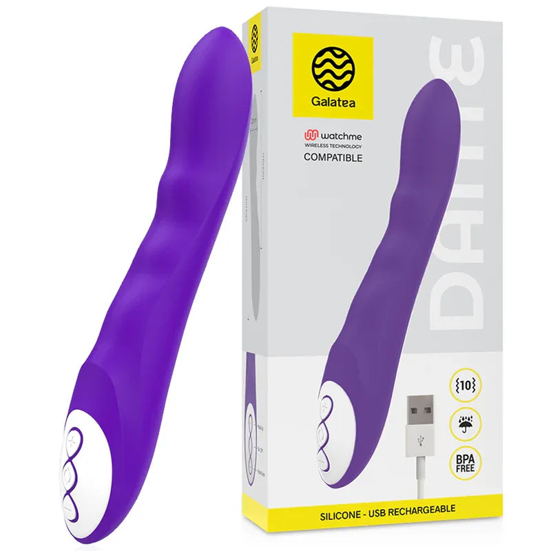 GALATEA - DANTE LILA VIBRATOR, KOMPATIBEL MIT DER DRAHTLOSEN WATCHME-TECHNOLOGIE - Vanelion Paradise