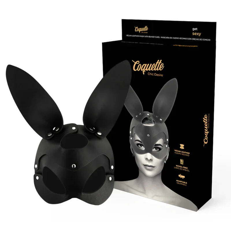 COQUETTE CHIC DESIRE - VEGANE LEDERMASKE MIT HASENOHREN - Vanelion Paradise