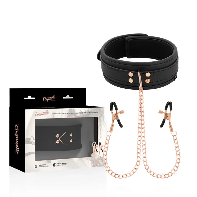 COQUETTE CHIC DESIRE - FANTASY-NIPPELKLEMMEN-HALSKETTE MIT NEOPRENFUTTER - Vanelion Paradise