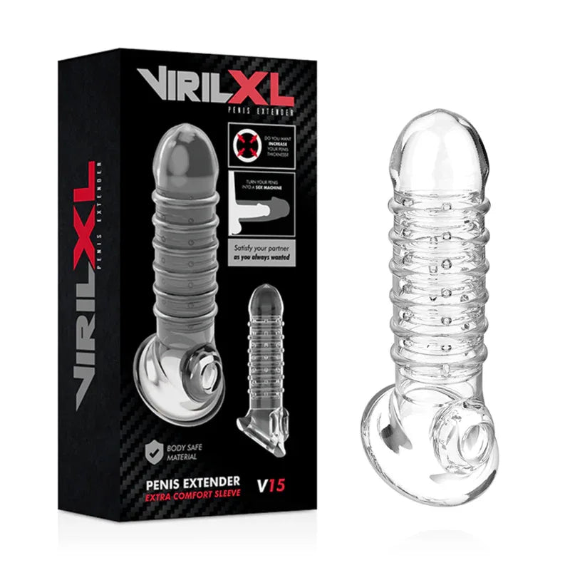 VIRILXL - PENISVERLÄNGERUNG UND HÜLLE V15 TRANSPARENT - Vanelion Paradise