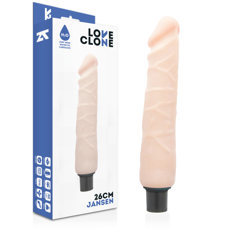 LOVECLONE - JANSEN SELBSTSCHMIERENDER VIBRATOR 26 CM -O- 4.2 CM