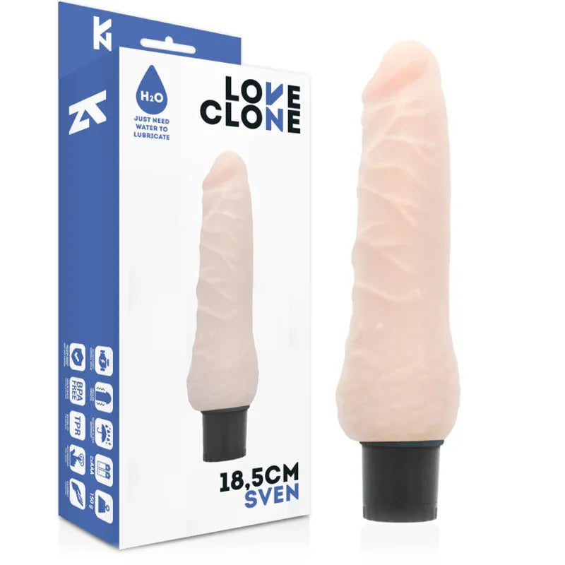 LOVECLONE - SVEN SELBSTSCHMIERENDER VIBRATOR 18.5 CM -O- 3.3 CM - Vanelion Paradise