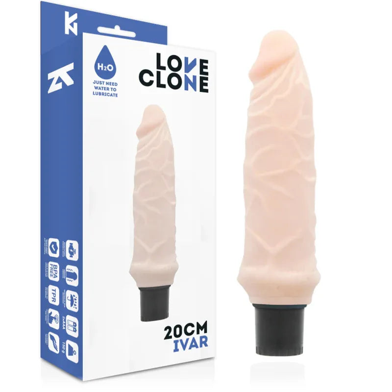 LOVECLONE - IVAR SELBSTSCHMIERENDER VIBRATOR 20 CM -O- 3.7 CM - Vanelion Paradise