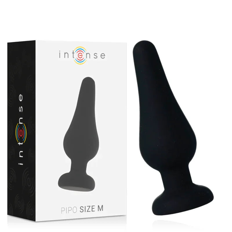 INTENSE - ANALPLUG PIPO M SCHWARZES SILIKON 11 CM - Vanelion Paradise