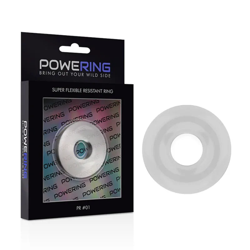 POWERING - SUPER FLEXIBLER UND WIDERSTANDSFÄHIGER PENISRING 3,5 CM KLAR - Vanelion Paradise