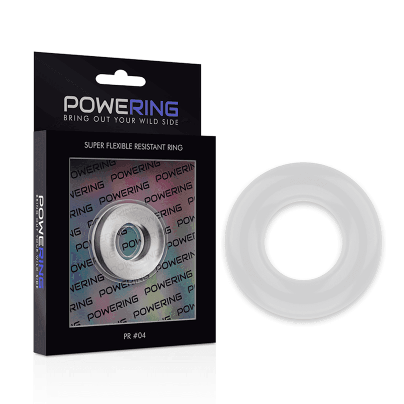 POWERING - SUPER FLEXIBLER UND WIDERSTANDSFÄHIGER PENISRING 3,8 CM PR04 KLAR - Vanelion Paradise