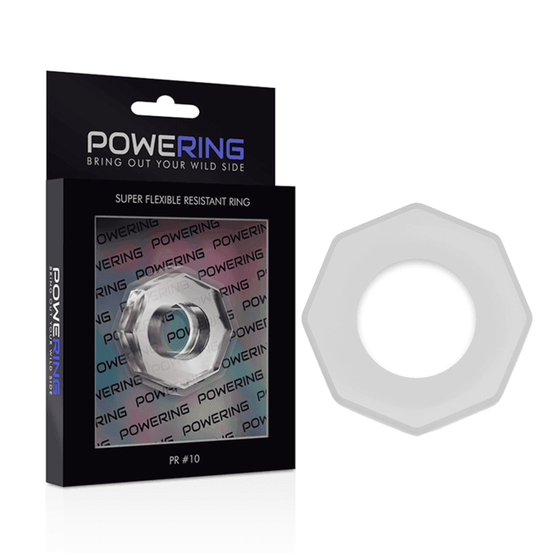 POWERING - SUPER FLEXIBLER UND WIDERSTANDSFÄHIGER PENISRING 5CM PR10 KLAR - Vanelion Paradise