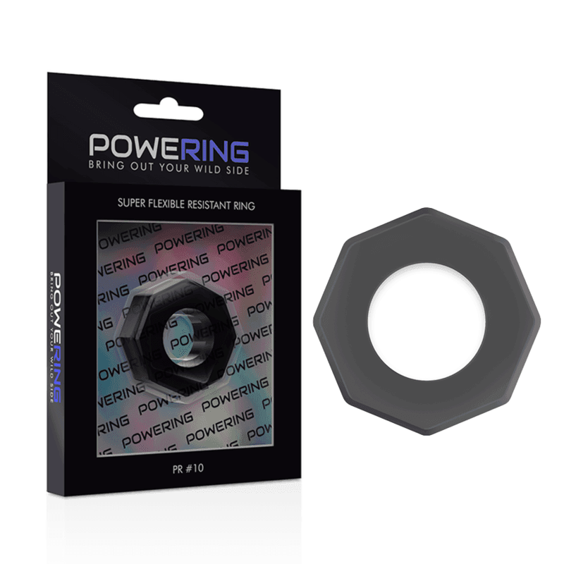POWERING - SUPER FLEXIBLER UND WIDERSTANDSFÄHIGER PENISRING 5CM PR10 SCHWARZ - Vanelion Paradise