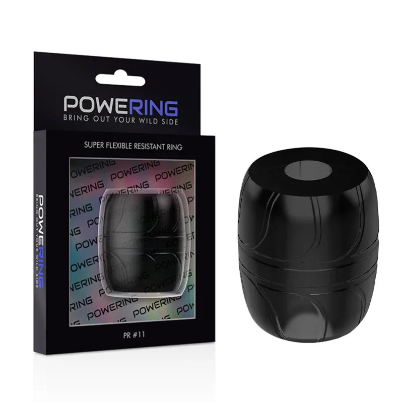 POWERING - SUPER FLEXIBLER UND WIDERSTANDSFÄHIGER PENISRING 5 CM PR11 SCHWARZ - Vanelion Paradise