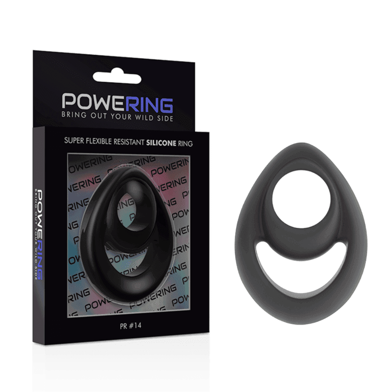 POWERING - SUPER FLEXIBLER UND WIDERSTANDSFÄHIGER PENIS- UND HODENRING PR14 SCHWARZ - Vanelion Paradise