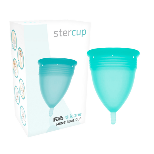 STERCUP - FDA SILIKON-MENSTRUALCUP AQUAMARIN - GRÖSSE L