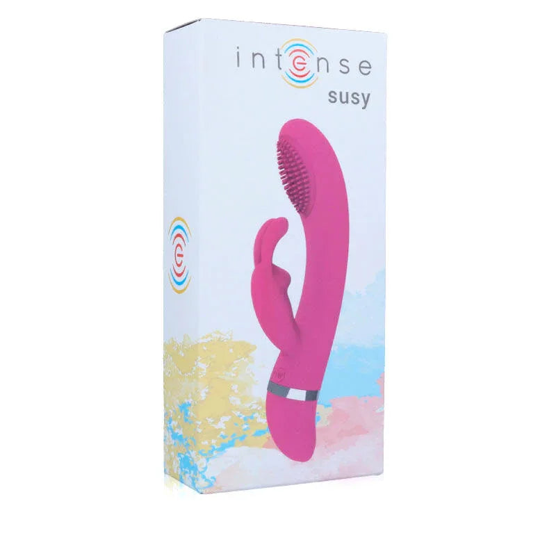 INTENSE - SUSY OSZILLIERENDER VIBRATOR AUS SILIKON KANINCHEN ROSA - Vanelion Paradise