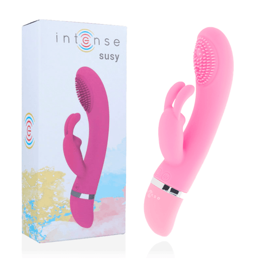 INTENSE - SUSY OSZILLIERENDER VIBRATOR AUS SILIKON KANINCHEN ROSA