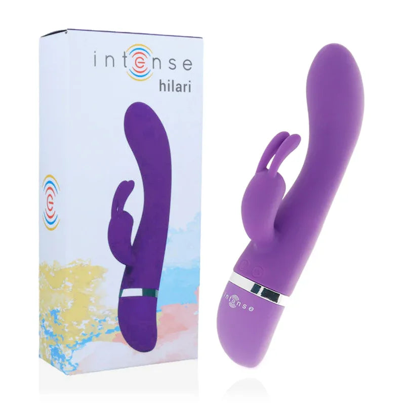INTENSE Hilari – Lila Rabbit Vibrator aus Silikon, 2 Motoren, 30 Modi - Vanelion Paradise