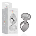 INTENSE - ANALPLUG AUS ALUMINIU MMETALL MIT SILBERNEM KRISTALL, GRÖSSE L - Vanelion Paradise