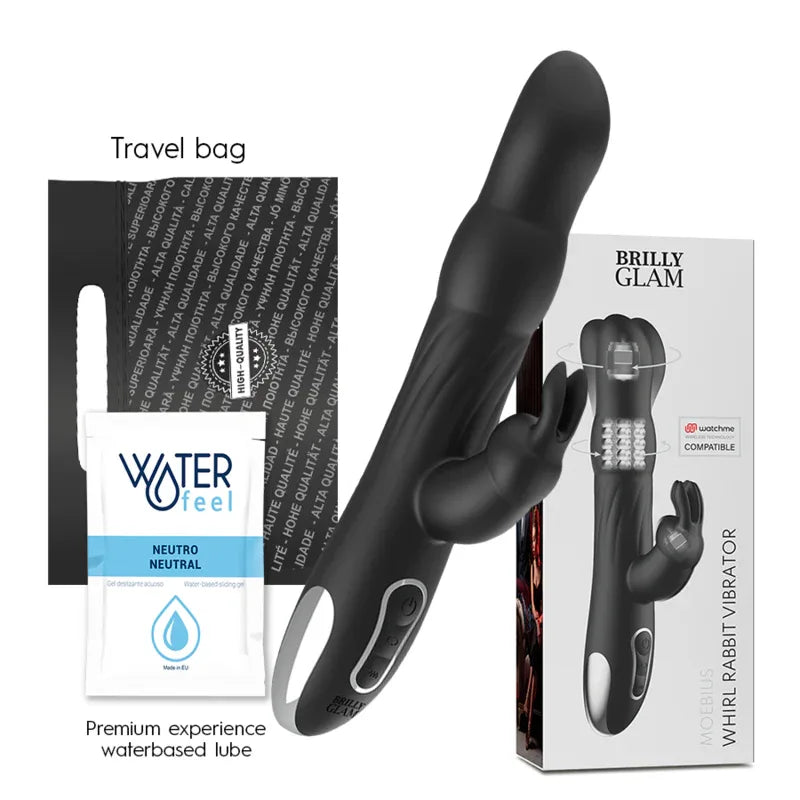 BRILLY GLAM- MOEBIUS RABBIT VIBRATOR & ROTATOR KOMPATIBEL MIT WATCHME WIRELESS TECHNOLOGY - Vanelion Paradise