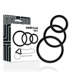 ADDICTED TOYS - RINGSET FÜR PENIS SCHWARZ - Vanelion Paradise