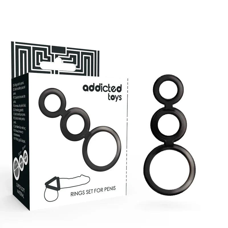 ADDICTED TOYS - RINGSET FÜR PENIS - GERUCHERT - Vanelion Paradise