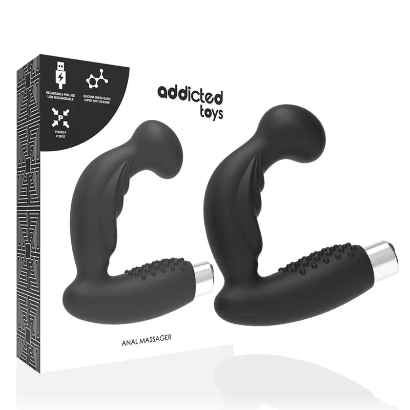 ADDICTED TOYS - PROSTATISCHER VIBRATOR WIEDERAUFLADBAR. MODELL 3 - SCHWARZ - Vanelion Paradise