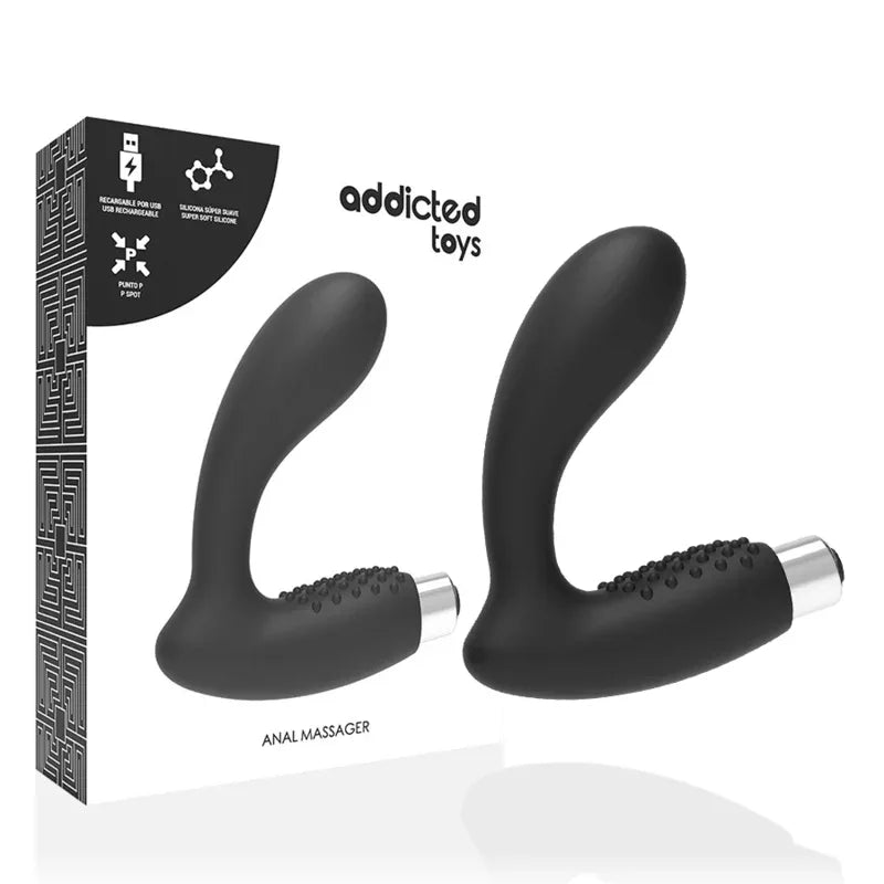 ADDICTED TOYS - PROSTATISCHER VIBRATOR WIEDERAUFLADBAR. MODELL 5 - SCHWARZ - Vanelion Paradise
