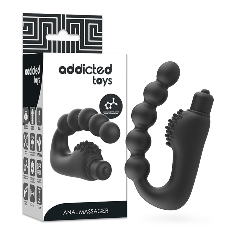 ADDICTED TOYS - ANAL-MASSAGER PROSTATIK MIT VIBRATION